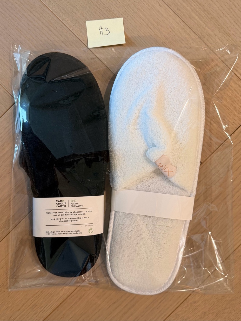 **Brand new** Set #3 - Spa-Style Women’s Slippers - Black & White
